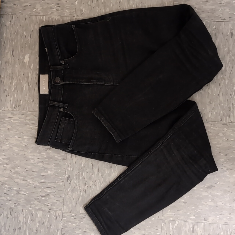Everlane high rise slim straight jeans